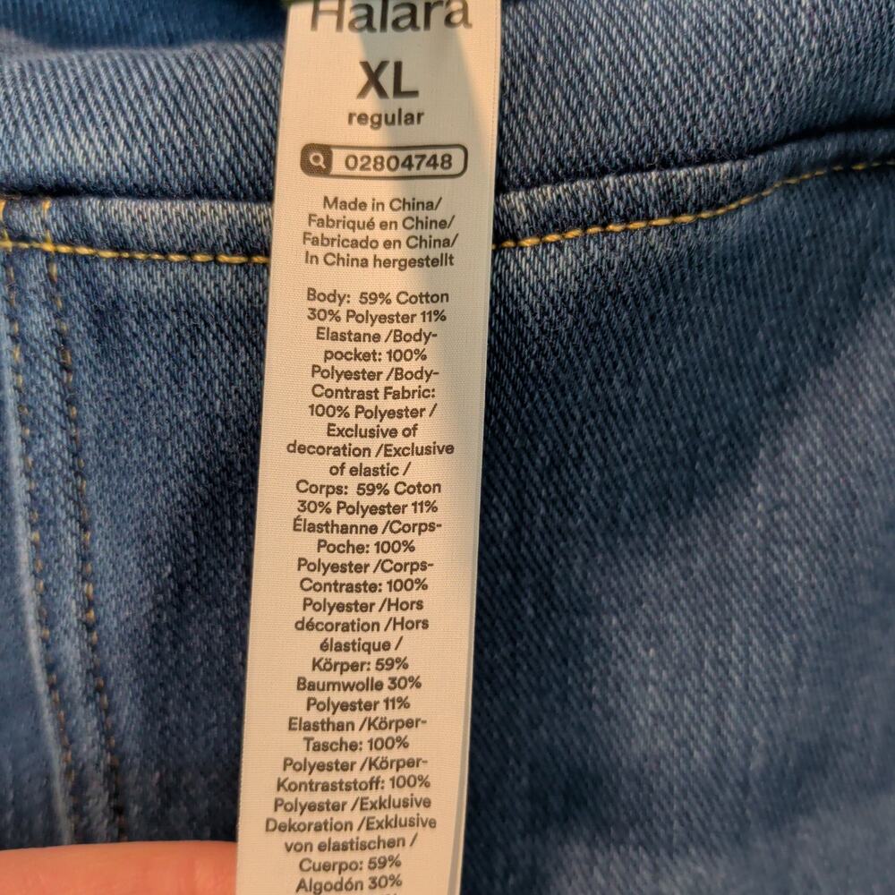 NWT Halara Women's Sz XL Flex Stretch Pull On Denim Bootcut Jeans High Waist - Picture 6 of 6